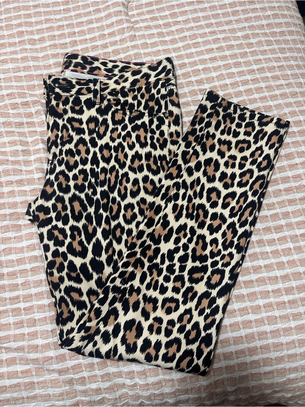 kate spade Leopard-Print Broome StreetJeans, size 32 - Black, Brown, Cream